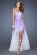 Picture of: Strapless Ombre Prom Dress with Ruching and Jewels in Purple, Style: 20028, Main Picture