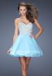 Picture of: A-line Short Dress with Sweetheart Neckline and Pearls in Blue, Style: 20033, Main Picture