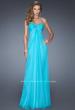 Picture of: Strapless Prom Gown with Empire Waist and Jewels in Blue, Style: 20042, Detail Picture 1
