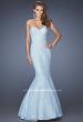 Picture of: Lace Mermaid Prom Dress with Fitted Silhouette in Blue, Style: 20047, Main Picture