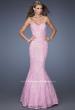 Picture of: Lace Mermaid Prom Dress with Fitted Silhouette in Purple, Style: 20047, Detail Picture 2