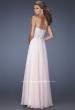 Picture of: Chiffon Prom Gown with Empire Waist and Jewels in Pink, Style: 20057, Back Picture
