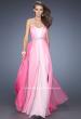 Picture of: A-line Prom Dress with Pearl Belt and Ombre Effect in Pink, Style: 20058, Detail Picture 2