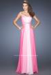 Picture of: A-line Prom Dress with Pearl Belt and Ombre Effect in Pink, Style: 20058, Detail Picture 3