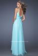 Picture of: Sweetheart Chiffon Gown with Tiered Layer Skirt in Blue, Style: 20060, Back Picture