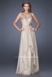 Picture of: Sweetheart Chiffon Gown with Tiered Layer Skirt in Nude, Style: 20060, Detail Picture 2