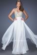 Picture of: Fully Embellished Strapless Chiffon Prom Dress in White, Style: 20061, Main Picture