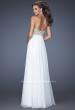 Picture of: Fully Embellished Strapless Chiffon Prom Dress in White, Style: 20061, Back Picture