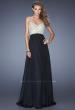 Picture of: Fully Embellished Strapless Chiffon Prom Dress in Black, Style: 20061, Detail Picture 2