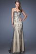Picture of: Long Prom Dress with Beading and Jewels in Nude, Style: 20080, Main Picture