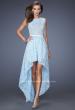 Picture of: High-Low Skirt Prom Dress with Illusion Lace in Blue, Style: 20113, Main Picture