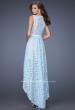 Picture of: High-Low Skirt Prom Dress with Illusion Lace in Blue, Style: 20113, Back Picture