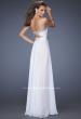Picture of: Strapless Prom Gown with Lace and Sweetheart Neckline in White, Style: 20115, Back Picture