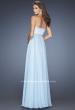 Picture of: Strapless Prom Dress with Gathered Skirt and Stones in Blue, Style: 20128, Back Picture