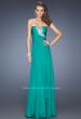 Picture of: Fitted Prom Dress with Layered Skirt and Pleated Bodice in Green, Style: 20129, Main Picture