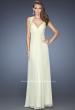 Picture of: Empire Waist, V Neck Gown with Ruched Bodice in Yellow, Style: 20134, Main Picture