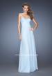 Picture of: Sweetheart Strapless Gown with Pearls and Jewel Trim in Blue, Style: 20143, Main Picture