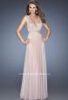Picture of: V Neck Vintage Inspired Prom Dress with Pleated Bodice in Pink, Style: 20149, Main Picture