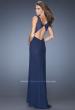 Picture of: Modern Jersey Prom Dress with Side Leg Slit in Blue, Style: 20151, Back Picture