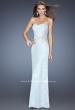 Picture of: Long Lace Gown Heavily Adorned with Embellishments in Blue, Style: 20397, Front Picture
