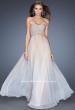 Picture of: Ombre Chiffon Prom Dress with Criss Cross Pleating in Nude, Style: 20404, Main Picture