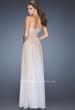 Picture of: Ombre Chiffon Prom Dress with Criss Cross Pleating in Nude, Style: 20404, Back Picture