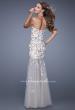 Picture of: Sweetheart Gown with Sheer Tulle Skirt and Lace Detail in White, Style: 20424, Back Picture