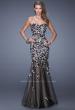 Picture of: Sweetheart Gown with Sheer Tulle Skirt and Lace Detail in Black, Style: 20424, Detail Picture 1