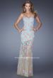 Picture of: Long Prom Gown with Sheer Layered Tulle Skirt in Print, Style: 20459, Main Picture