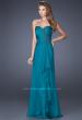 Picture of: Sweetheart Evening Gown with Gathered Bodice and Lace in Blue, Style: 20479, Main Picture