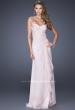 Picture of: Sweetheart Evening Gown with Gathered Bodice and Lace in Pink, Style: 20479, Detail Picture 1