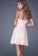 Picture of: Short Dress with Gathered Bodice and Sweetheart Neck in Pink, Style: 20531, Back Picture