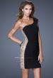 Picture of: One Strap Cocktail Dress with Unique Crystal Design in Black, Style: 20564, Main Picture