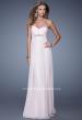 Picture of: Empire Waist Prom Gown with Gathered Bodice and Beads in Pink, Style: 20625, Detail Picture 3