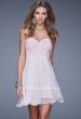 Picture of: Open Back Strapless Long Prom Gown with Lace Bodice in Pink, Style: 20633, Detail Picture 2