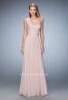 Picture of: Long One Shoulder Prom Gown with Criss Cross Bodice in Pink, Style: 20639, Main Picture