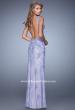 Picture of: Low V Back Sleeveless Lace Long Prom Gown in Blue, Style: 20641, Detail Picture 2