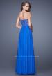 Picture of: Beaded Lace Applique Sweetheart Neckline Prom Dress in Blue, Style: 20669, Back Picture