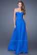 Picture of: Beaded Lace Applique Sweetheart Neckline Prom Dress in Blue, Style: 20669, Detail Picture 1