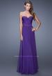 Picture of: Beaded Lace Applique Sweetheart Neckline Prom Dress in Purple, Style: 20669, Detail Picture 4