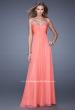 Picture of: Sweetheart Chiffon Prom Dress with Embellishments in Orange, Style: 20678, Detail Picture 3