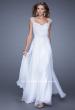Picture of: Beaded Lace Sweetheart Prom Dress with Sheer Straps in White, Style: 20701, Detail Picture 4