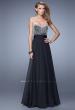 Picture of: Vintage Inspired Strapless Prom Dress with Embellishments in Black, Style: 20708, Detail Picture 2