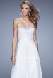 Picture of: Vintage Inspired Strapless Prom Dress with Embellishments in White, Style: 20708, Detail Picture 5