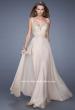 Picture of: Long Chiffon Prom Gown with Sweetheart Neckline in Nude, Style: 20709, Detail Picture 3