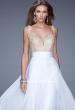Picture of: Long Chiffon Prom Gown with Sweetheart Neckline in White, Style: 20709, Detail Picture 7