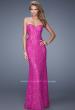 Picture of: Long Lace Strapless Prom Dress with Embellishments in Pink, Style: 20750, Detail Picture 2