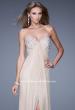 Picture of: Strapless Chiffon Dress with Embellished Back Straps in Nude, Style: 20784, Main Picture