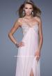 Picture of: Strapless Chiffon Dress with Embellished Back Straps in Pink, Style: 20784, Detail Picture 7
