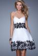 Picture of: Sweetheart Neck Tulle Cocktail Dress with Pleated Bodice in White, Style: 20790, Detail Picture 1